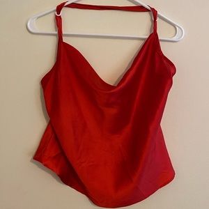 red tank top blouse NWOT
